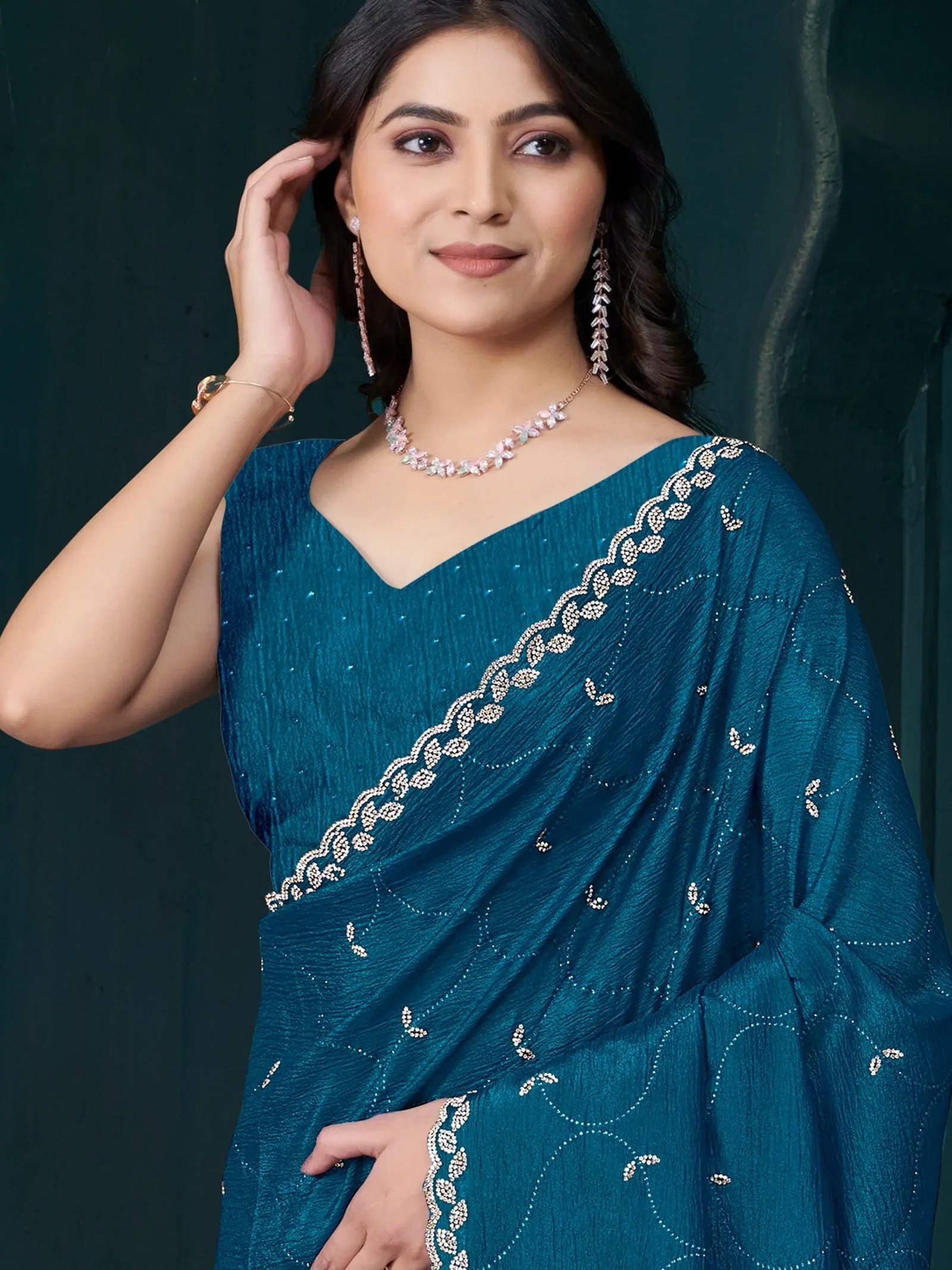 imgi_8_enchanting_teal_blue_diamond_work_crepe_saree_with_blouse_1